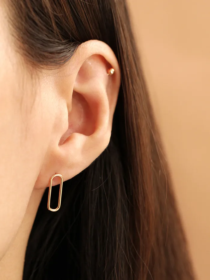 MinimalBijoux Earrings 14K gold Clip Drop cartilage earring 20g