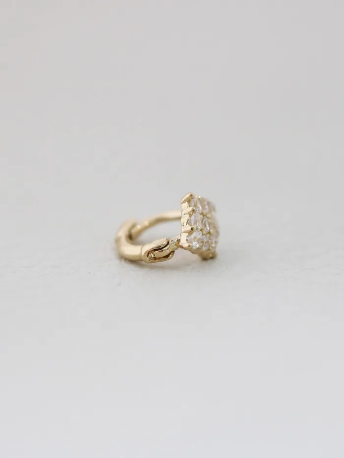 MinimalBijoux Earrings 14K Gold Diamond Cartilage Hoop Earring