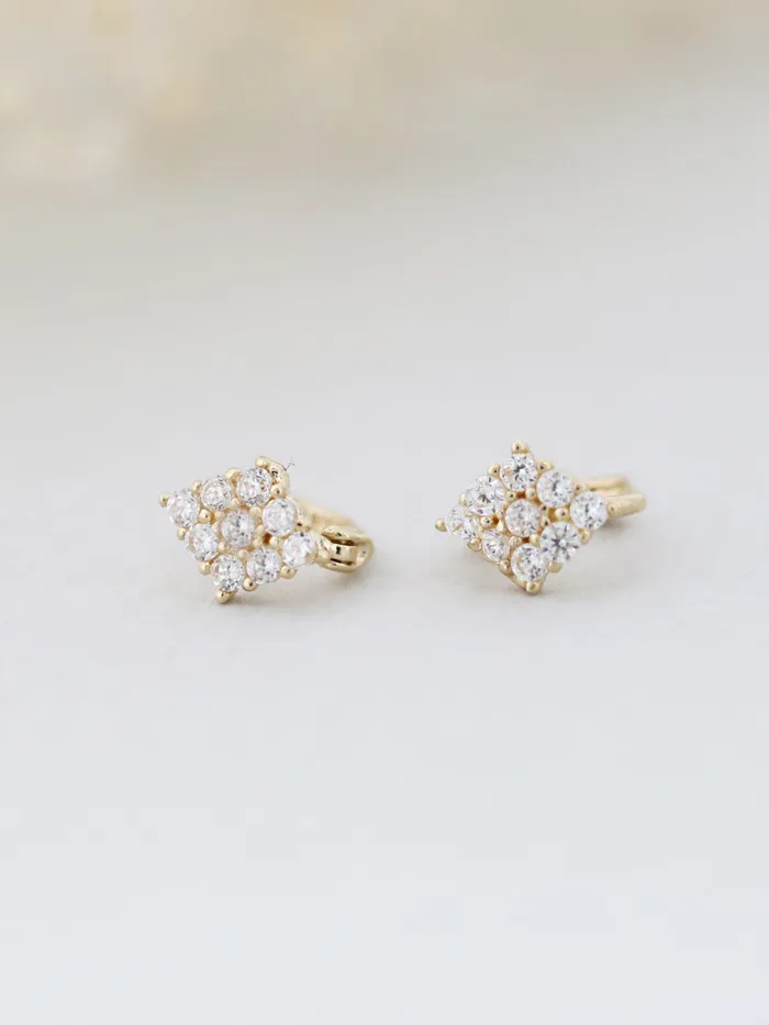 MinimalBijoux Earrings 14K Gold Diamond Cartilage Hoop Earring