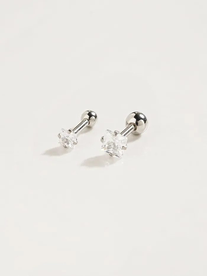 MinimalBijoux Earrings Morning Lustre Square Cartilage Ear Hoop Piercing 16G MinimalBijoux Earrings Morning Lustre Square Cartilage Ear Hoop Piercing 16G