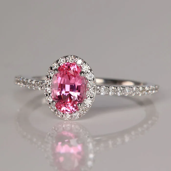 Moriartys Gem Art Rings Mahenge Pink Spinel Ring with Fine Diamonds 106 Carats Moriartys Gem Art Rings Mahenge Pink Spinel Ring with Fine Diamonds 106 Carats