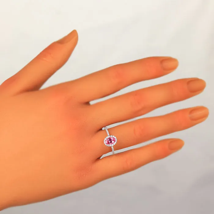 Moriartys Gem Art Rings Mahenge Pink Spinel Ring with Fine Diamonds 106 Carats