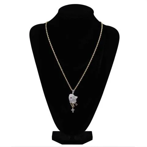 Necklaces FLOODED PRAYING HANDS NECKLACE NEW apollo31gold Necklaces FLOODED PRAYING HANDS NECKLACE NEW apollo31gold