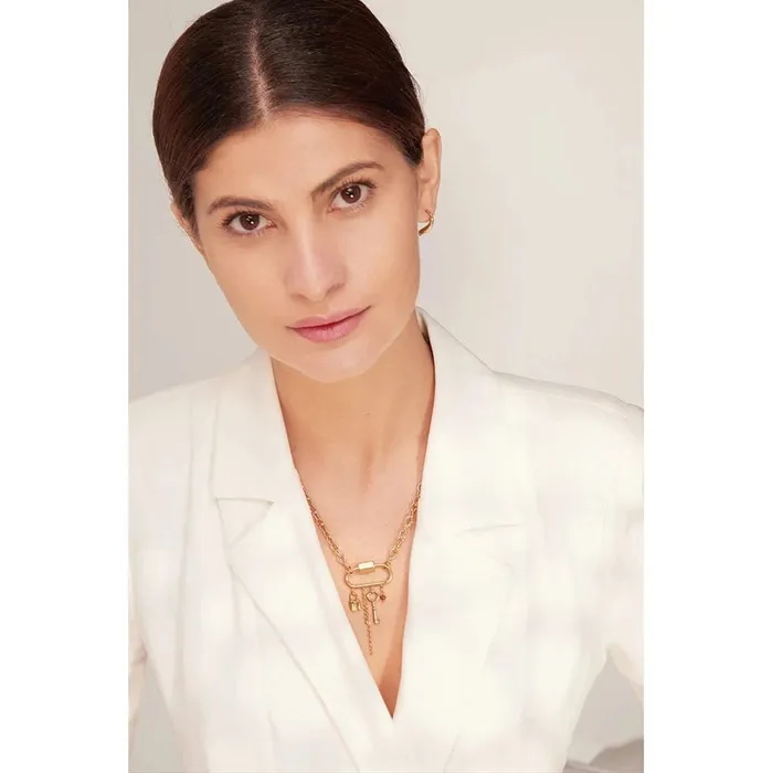 Necklaces Mabel Love Co Lock Key Pendant Necklace