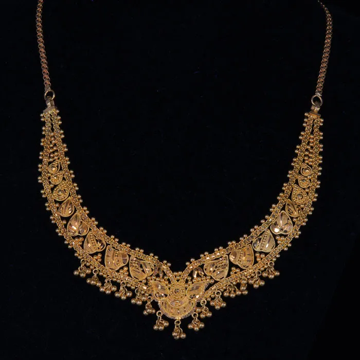 Necklaces Moriartys Gem Art 22K Yellow Gold Ornate Necklace 155