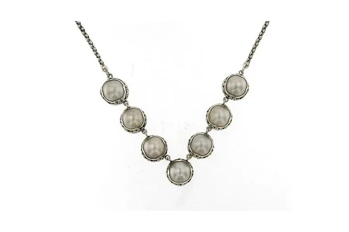 Necklaces Samuel B Serra Necklace White Mabe Pearl