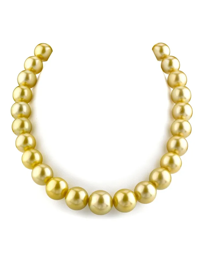 Necklaces SPT Golden South Sea Pearl Necklace 130150mm AAA Quality