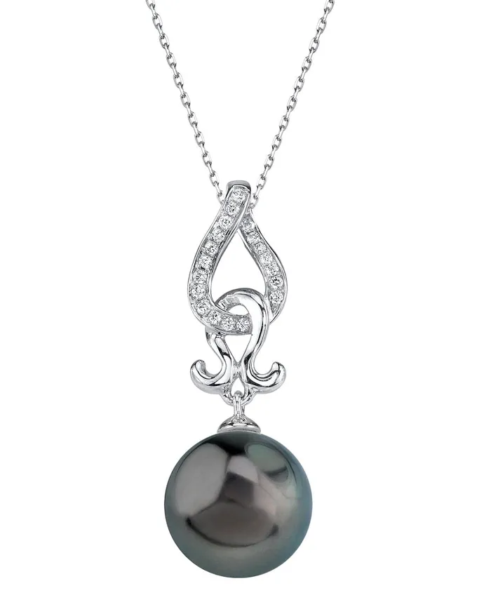 Necklaces Tahitian South Sea Pearl Diamond Judy Pendant SPT