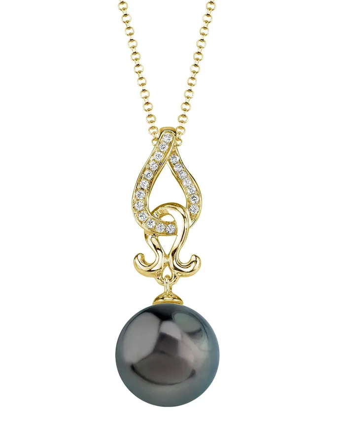 Necklaces Tahitian South Sea Pearl Diamond Judy Pendant SPT