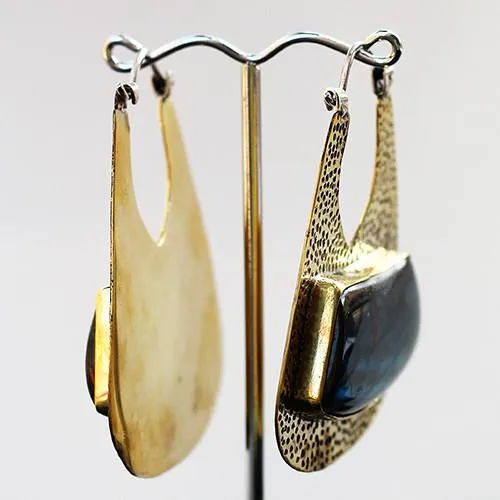Oracle Body Jewelry Labradorite Uptown Earrings by Oracle Body Jewelry Earrings
