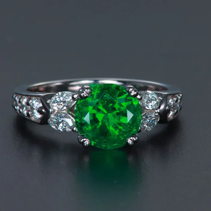 Platinum Emerald and Diamond Ring 199 Carats Moriartys Gem Art Rings