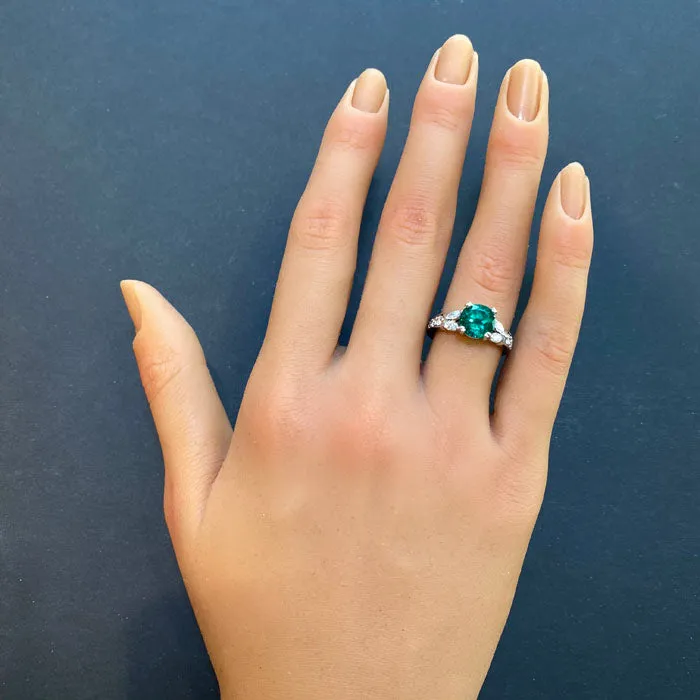 Platinum Emerald and Diamond Ring 199 Carats Moriartys Gem Art Rings