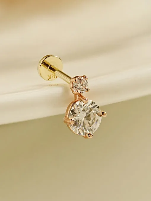 PreStyled Sets MinimalBijoux 14K Gold Misty Moissanite Internally Threaded Labret Piercing 20G18G16G PreStyled Sets MinimalBijoux 14K Gold Misty Moissanite Internally Threaded Labret Piercing 20G18G16G