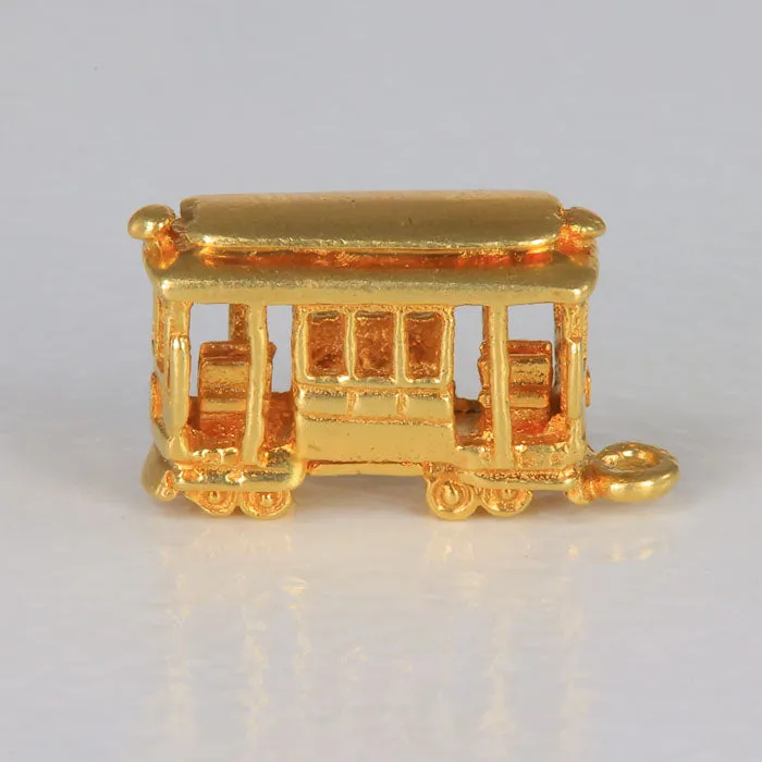 PreStyled Sets Moriartys Gem Art 14K Yellow Gold Train Trolley Pendant