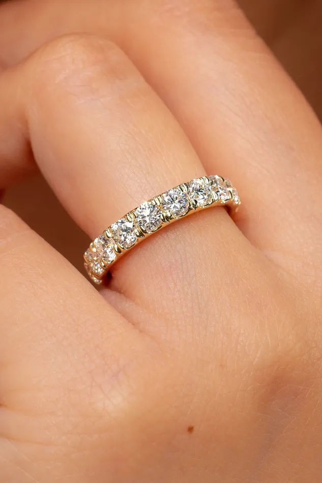 Princess Bride Diamonds Rings 4mm Core Pav Lab Diamond Ring