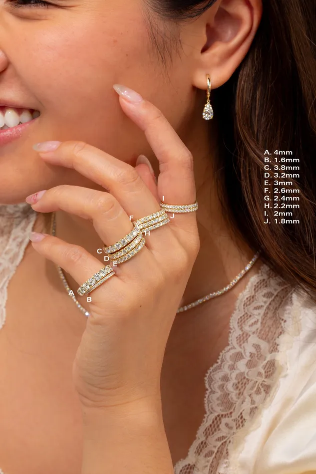 Princess Bride Diamonds Rings 4mm Core Pav Lab Diamond Ring