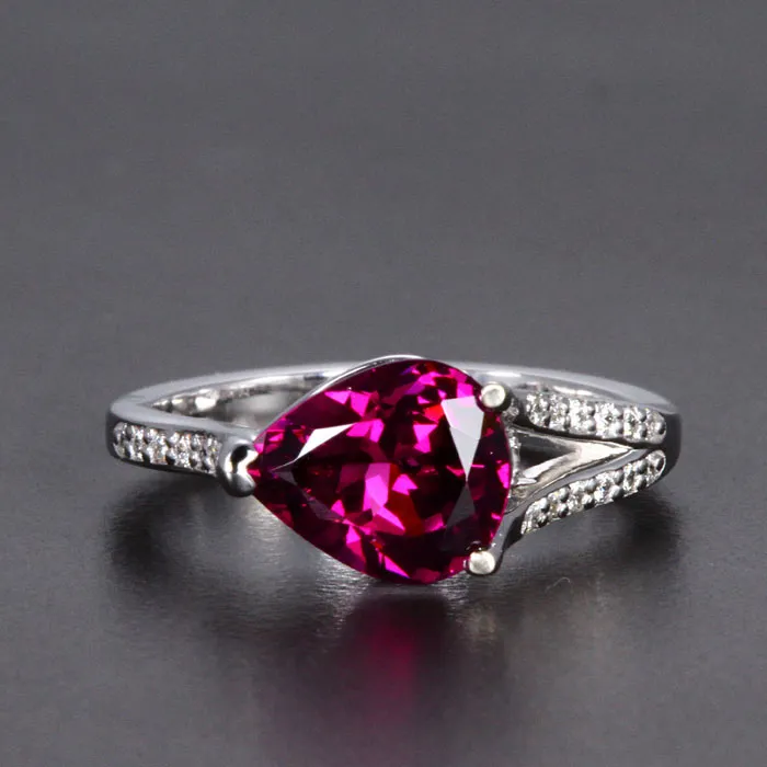 Rings 14k White Gold Purple Garnet and Diamond Ring 256 Carats Moriartys Gem Art Rings 14k White Gold Purple Garnet and Diamond Ring 256 Carats Moriartys Gem Art