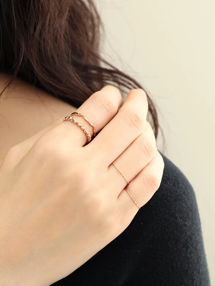 Rings MinimalBijoux 14K 18K Gold Round Cutting Ring