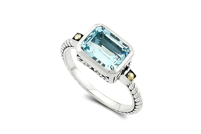 Rings Samuel B Eirini Ring Blue Topaz
