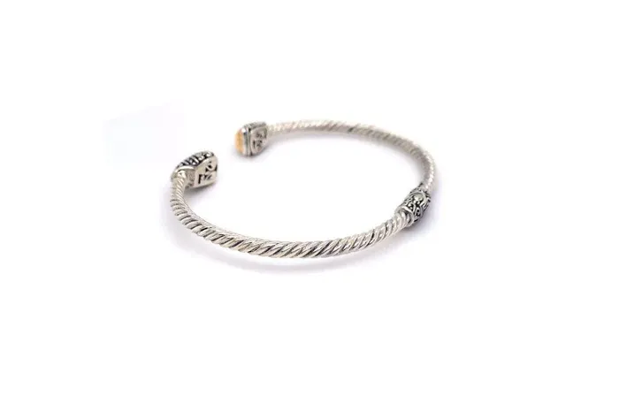 Rings Samuel B Gemma Bangle Silver And Gold