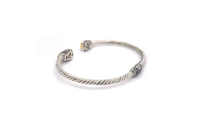 Rings Samuel B Gemma Bangle Silver And Gold