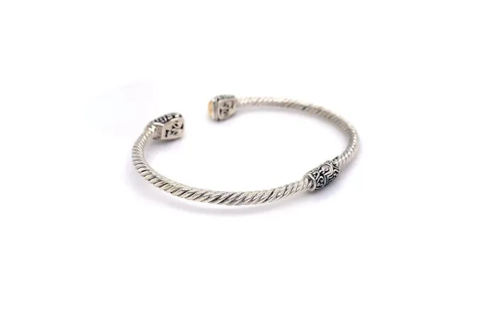 Rings Samuel B Gemma Bangle Silver And Gold