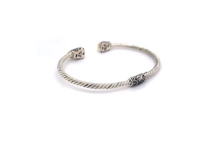 Rings Samuel B Gemma Bangle Silver And Gold