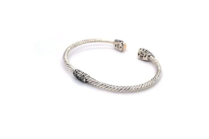 Rings Samuel B Gemma Bangle Silver And Gold