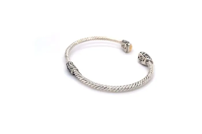 Rings Samuel B Gemma Bangle Silver And Gold