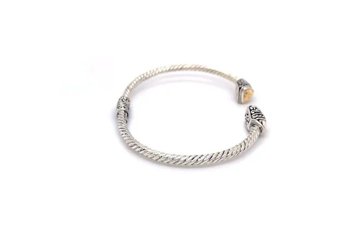 Rings Samuel B Gemma Bangle Silver And Gold