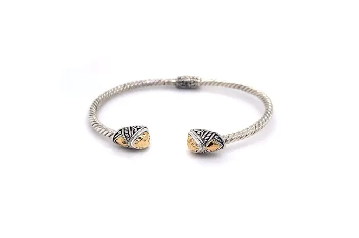 Rings Samuel B Gemma Bangle Silver And Gold