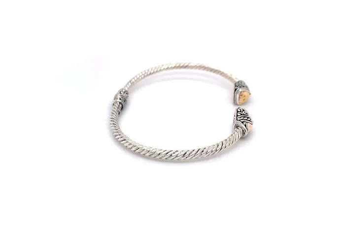 Rings Samuel B Gemma Bangle Silver And Gold