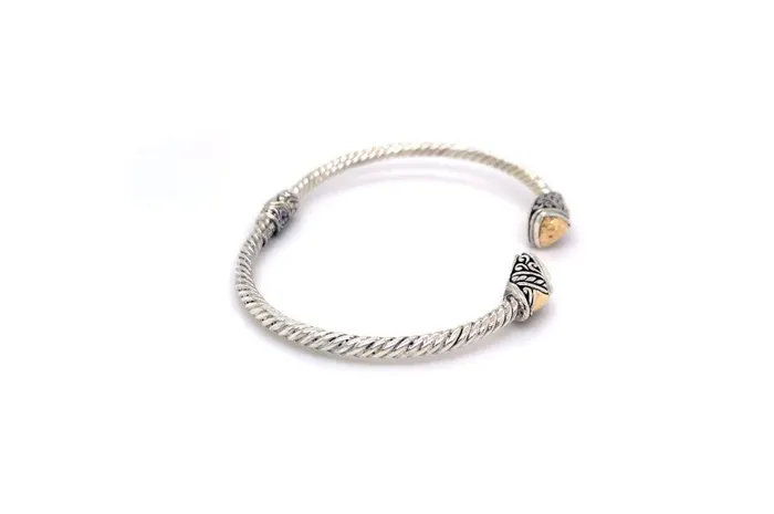 Rings Samuel B Gemma Bangle Silver And Gold