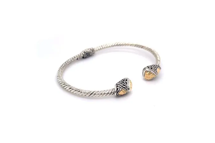 Rings Samuel B Gemma Bangle Silver And Gold