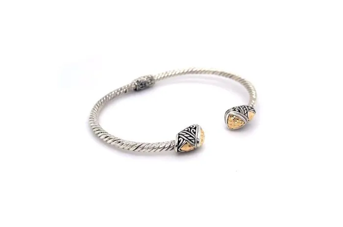 Rings Samuel B Gemma Bangle Silver And Gold