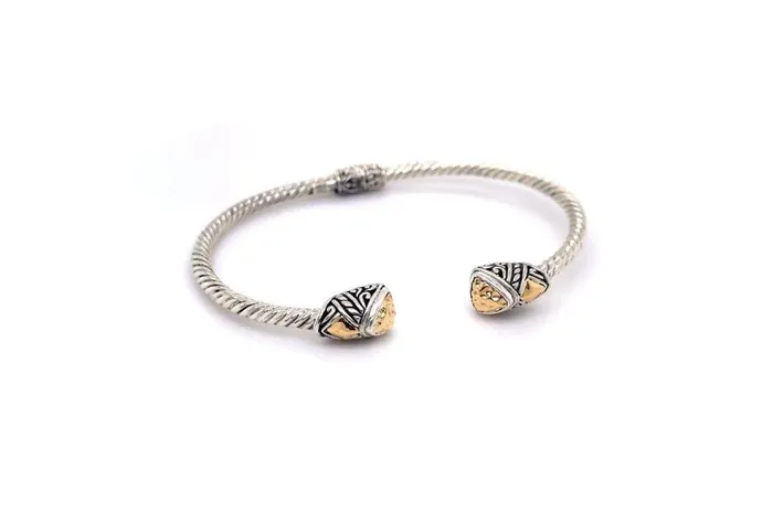 Rings Samuel B Gemma Bangle Silver And Gold