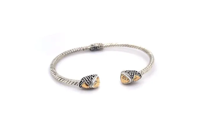 Rings Samuel B Gemma Bangle Silver And Gold