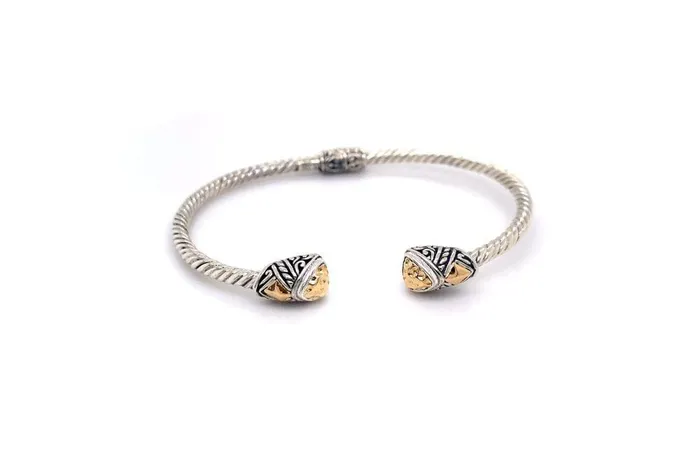 Rings Samuel B Gemma Bangle Silver And Gold
