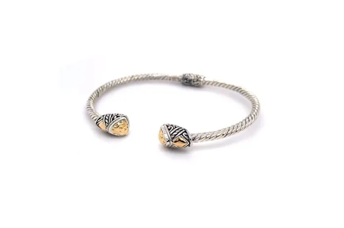 Rings Samuel B Gemma Bangle Silver And Gold