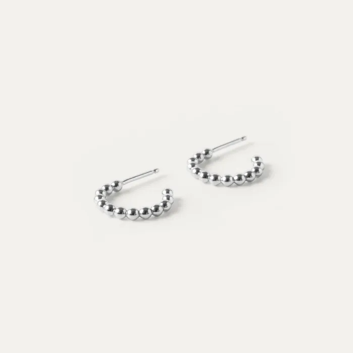 Rings Sheena Marshall Jewelry SAMPLE SALE Dot Hoops Sterling Silver
