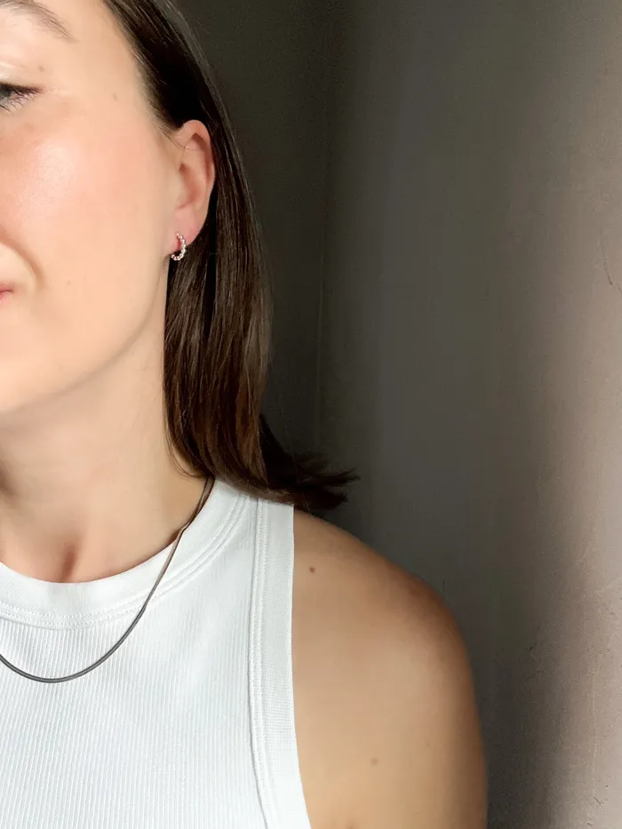 Rings Sheena Marshall Jewelry SAMPLE SALE Dot Hoops Sterling Silver
