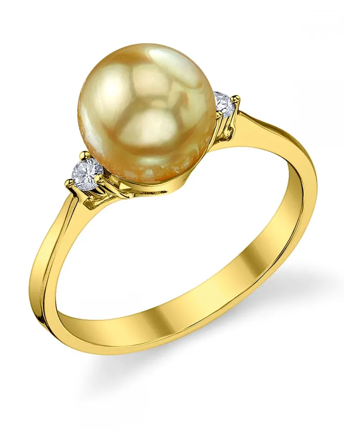 Rings SPT Golden South Sea Pearl Diamond Polaris Ring