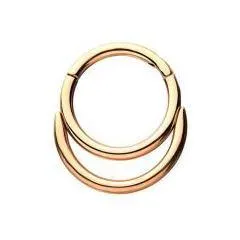 Rings Tulsa Body Jewelry 18g Double Rose Gold Hinged Segment Ring