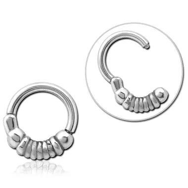 Rings Tulsa Body Jewelry Rope Stainless Hinged Ring