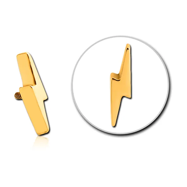 Salamander Jewelry PreStyled Sets 16g Lightning Bolt Gold End