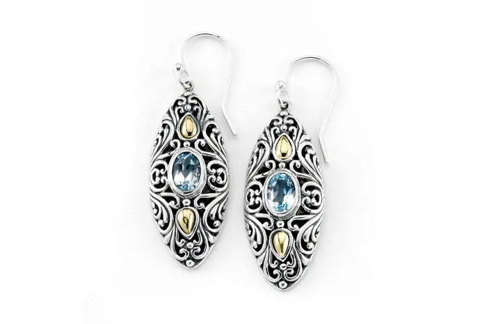 Samuel B Earrings Elea Earrings Blue Topaz