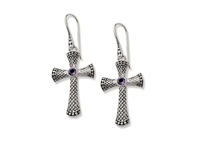 Samuel B Earrings Padang Earrings Amethyst