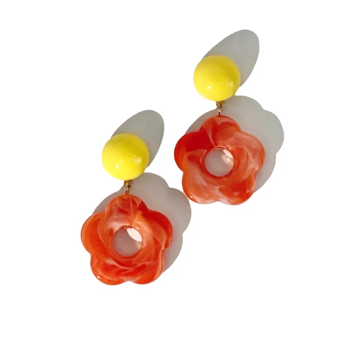 shopsnackbreak Earrings Jelly Flower Earrings in Blue Raspberry