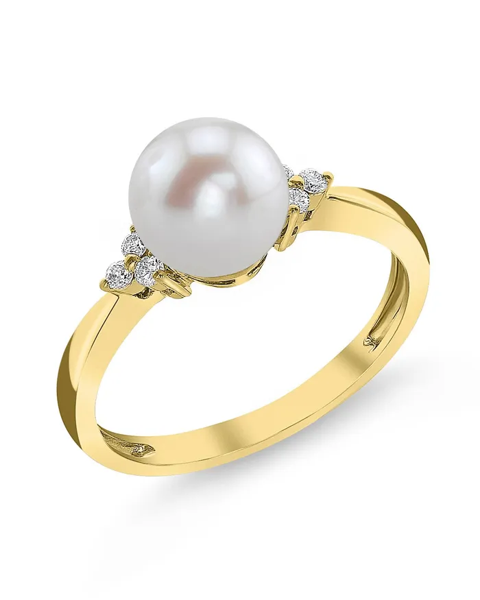 SPT Rings Freshwater Pearl Diamond Grace Ring