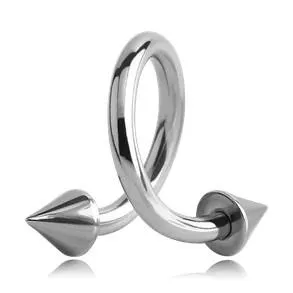 Tulsa Body Jewelry Bracelets 16g Spiked Stainless Spiral Barbell